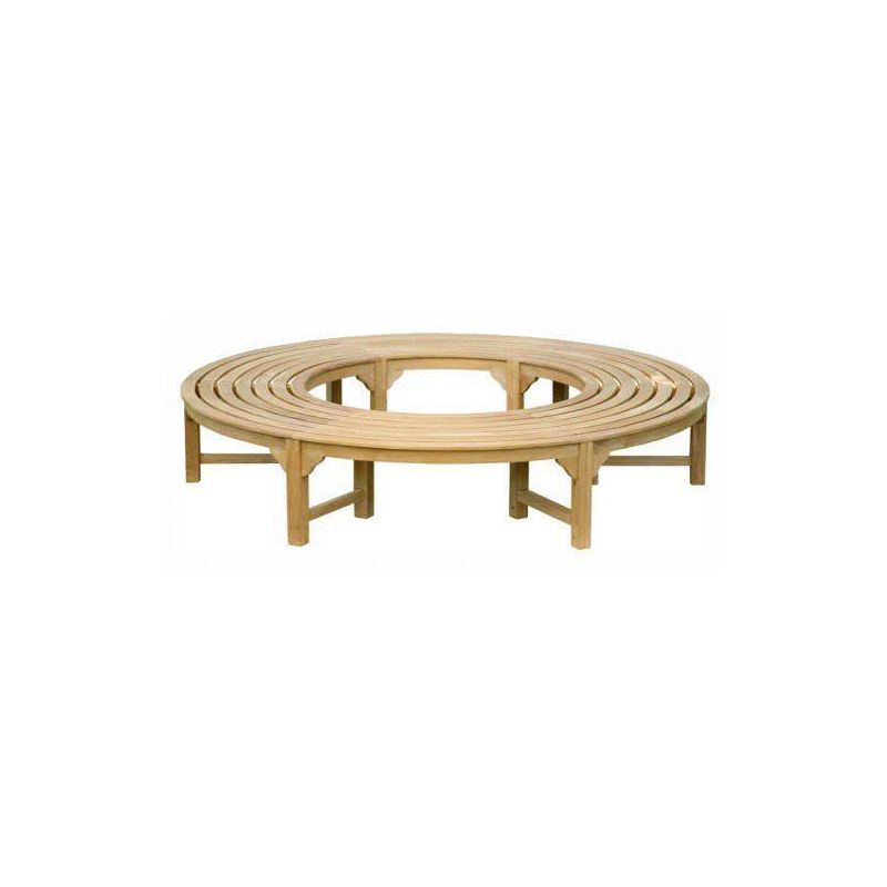 1.7m Teak Backless Round Tree Seat